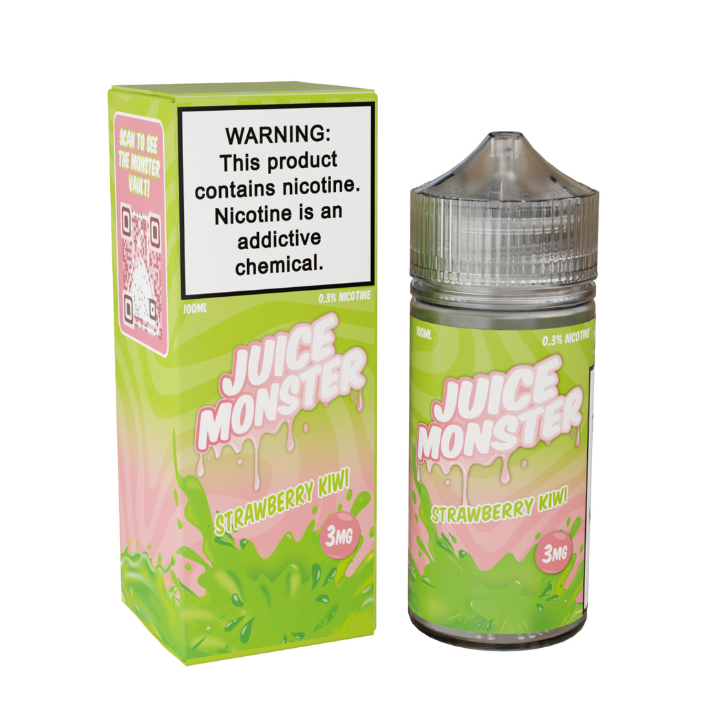 JUICE MONSTER, JUICE MONSTER STRAWBERRY KIWI, JUICE MONSTER FRUITY FREEBASE