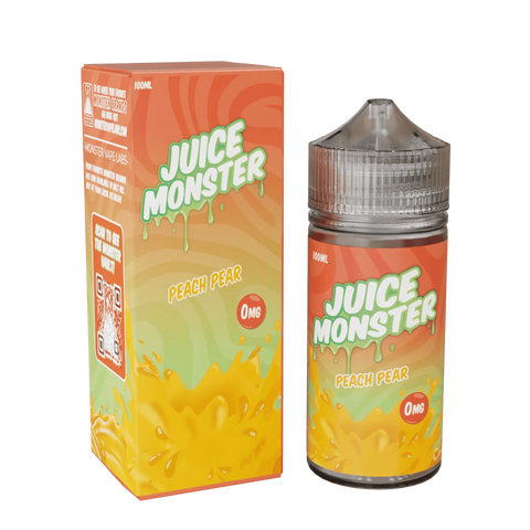 JUICE MONSTER, JUICE MONSTER PEACH PEAR, JUICE MONSTER FREEBASE, FRUITY VAPE JUICE